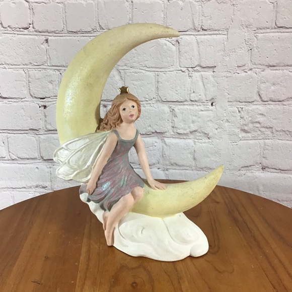 Other - Handmade Fairy On The Moon Statue